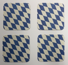 Bierdeckel quadratisch Bayern Raute 25 Stck